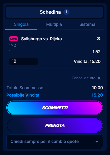 Buono per le scommesse live di Boomerang