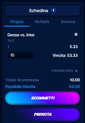 La partita di Serie A tra Inter e Juventus Quote su Boomerang