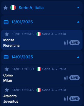 Quote sul Calcio su Boomerang Sportsbook